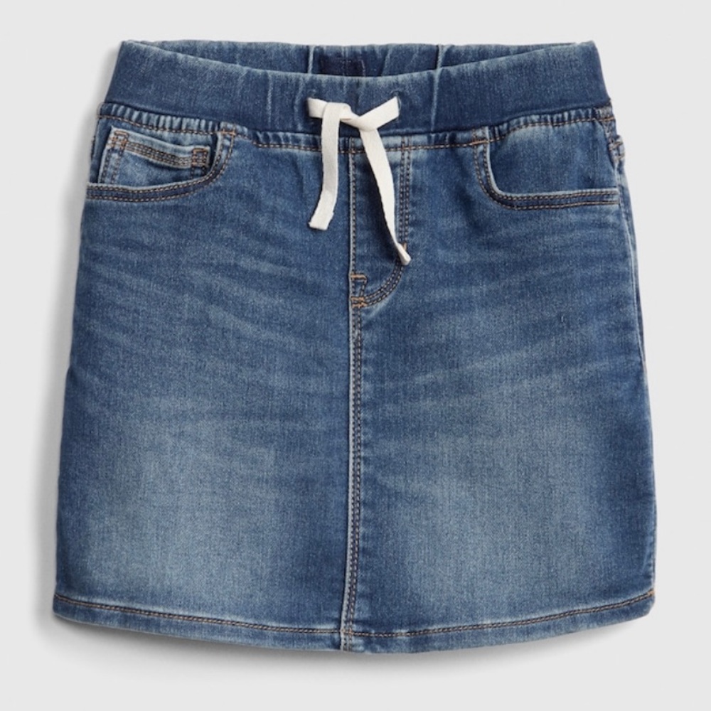 GAP girls denim pull down skirt